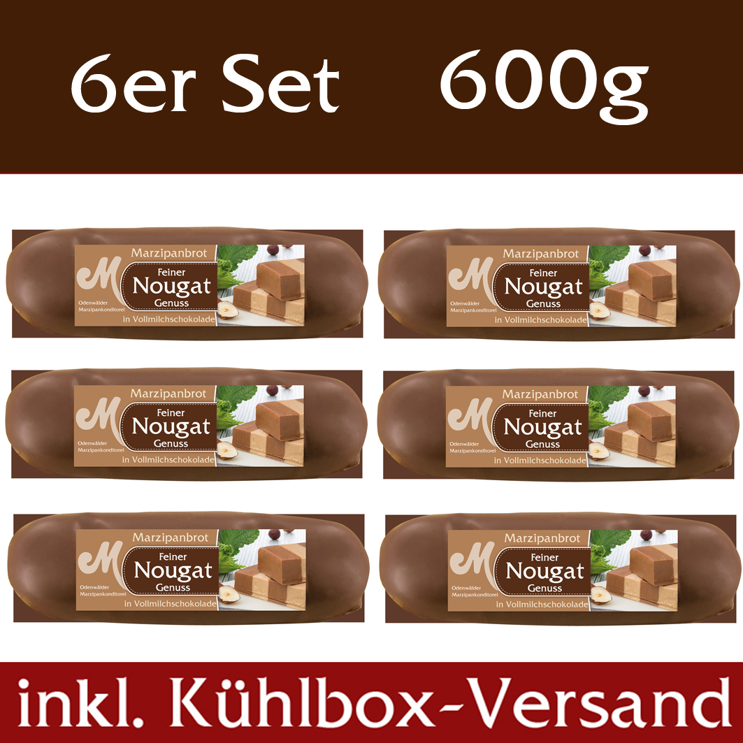 Nougat Marzipanbrote 6er Set - Kühlbox Versand